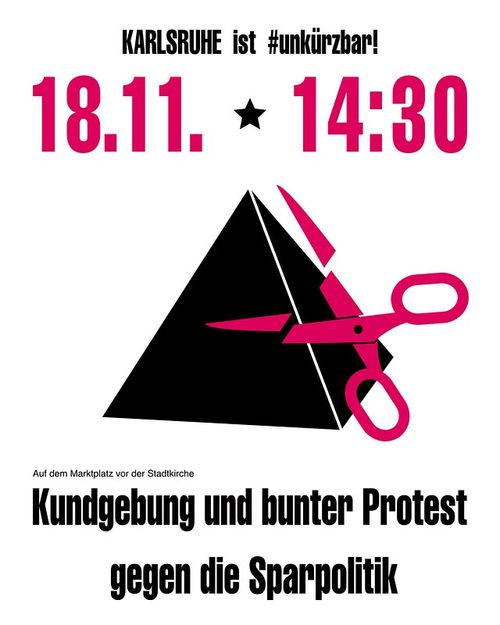 Kundgebung und bunter Protest gegen die Sparpolitik