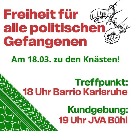 Freiheit für alle politischen Gefangenen
