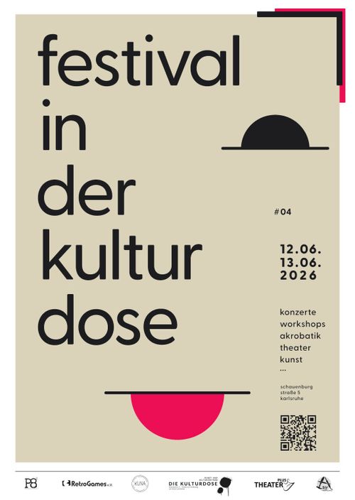 Potser of Kulturdose, with the text festival in der kulturdosen, with a Bauhaus decoration