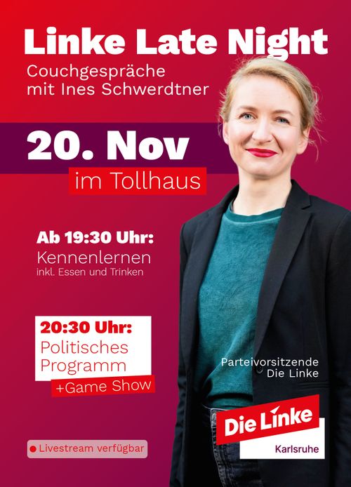Linke Late Night - Couchgespräche mit Ines Schwerdtner
