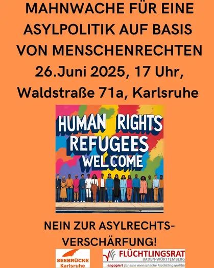 Mahnwache Für eine Asylpolitik auf Basis von Menschenrechten