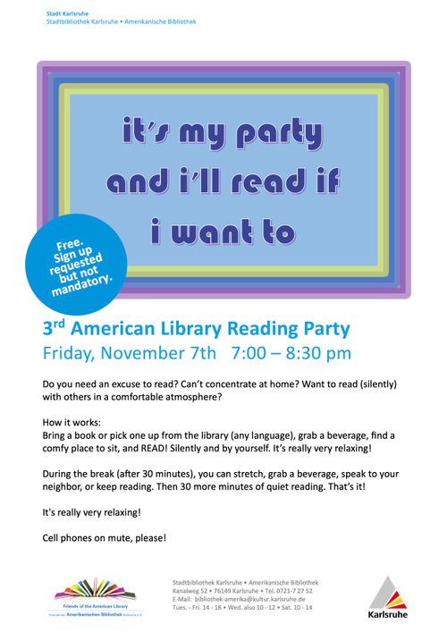 3rd American Library Reading Party