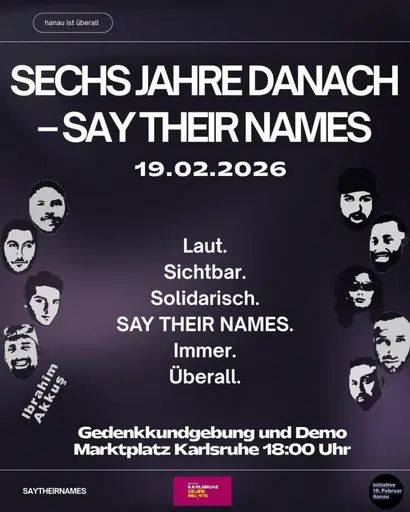 Sechs Jahre danach – SAY THEIR NAMES